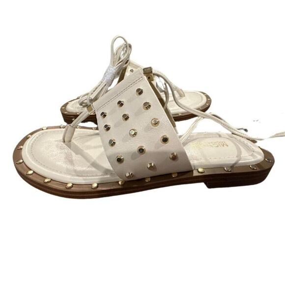 MICHAEL Michael Kors | Biege Jagger Ankle-Tie Studded Leather Sandal | S… - Picture 15 of 16